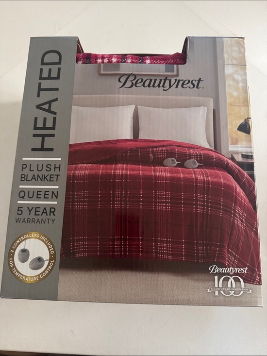 Beautyrest Other - Heated Electric Blanket Queen Red Fleece Beautyrest